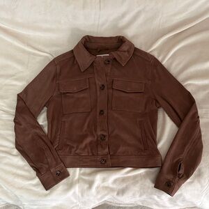 Brown Suede shacket or button down
